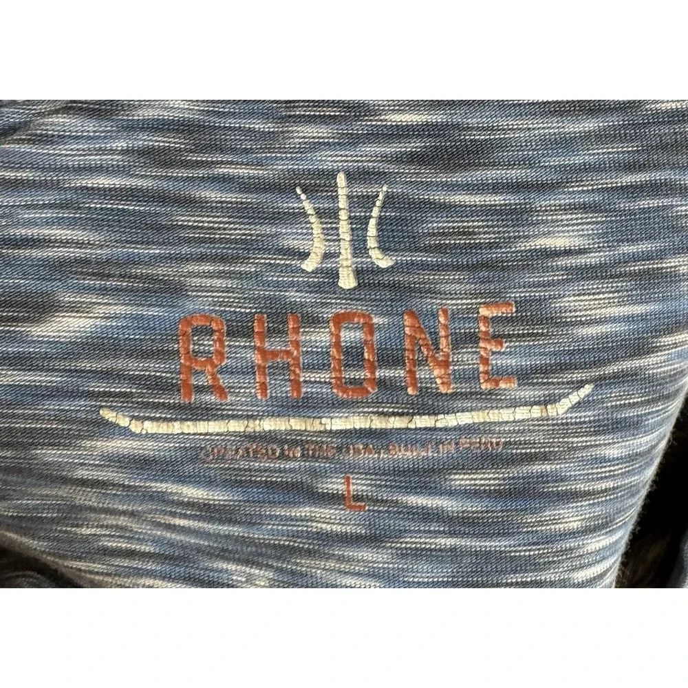 Rhone Essentials Heather‎ Blue T-Shirt Mens Large Athleisure Workout Gym